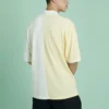 Tricou polo cu mâneci scurte, guler și blocuri de culoare, pentru bărbați, Converse, de culoare galben crem