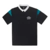 Tricou polo retro, mărimi asiatice „Negru”