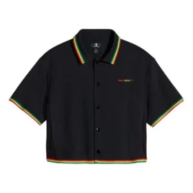 Tricou polo scurt Converse x Daily Paper, mărimi asiatice „Black”