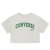 Tricou retro Chuck Cropped, mărimi asiatice „Egret”