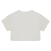 Tricou retro Chuck Cropped, mărimi asiatice „Egret”