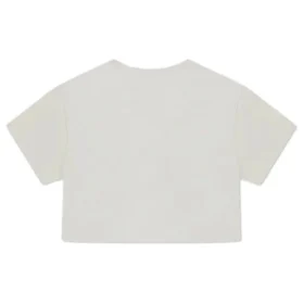 Tricou retro Chuck Cropped, mărimi asiatice „Egret”
