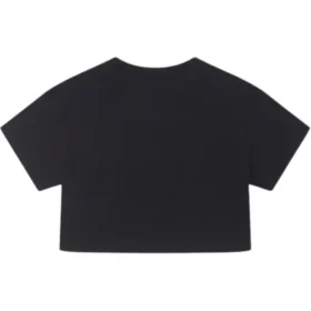 Tricou retro Chuck Cropped, mărimi asiatice „Negru”