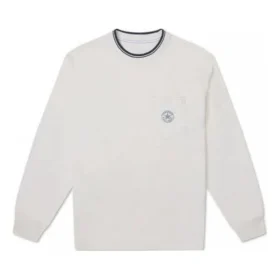 Tricou retro Chuck cu mâneci lungi, cu buzunare și textură slub, mărimi asiatice „Alb”
