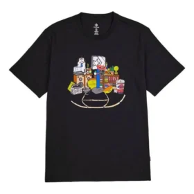 Tricou retro Mărimi asiatice „Negru”
