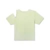 Tricou slim asimetric Twisted Knits, mărimi asiatice, „Verde”