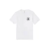 Tricou sport Converse Chuck pentru bărbați, cu imprimeu, guler rotund și mâneci scurte, alb