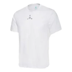 Tricou sport Converse pentru bărbați, cu guler rotund și mâneci scurte, alb
