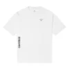 Tricou sport Converse pentru bărbați, cu imprimeu larg, guler rotund și mâneci scurte, alb