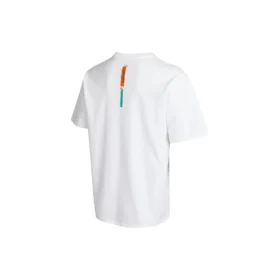 Tricou sport cu imprimeu Chevron în formă de stea, guler rotund și mâneci scurte, mărimi asiatice „Alb”