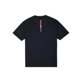 Tricou sport cu imprimeu Chevron în formă de stea, guler rotund și mâneci scurte, mărimi asiatice „Negru”