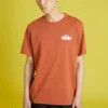 Tricou sport cu mânecă scurtă Converse pentru bărbați, cu imprimeu Rainbow Logo, din tricot, roșu