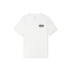 Tricou sport cu mânecă scurtă, imprimeu cu litere de desene animate, alb