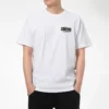 Tricou sport cu mânecă scurtă, imprimeu cu litere de desene animate, alb