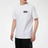 Tricou sport cu mânecă scurtă, imprimeu cu litere de desene animate, alb
