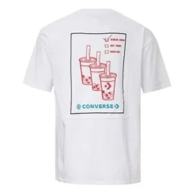 Tricou unisex cu mâneci scurte și aplicație, alb