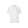 Tricou unisex cu mâneci scurte și aplicație, alb