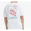 Tricou unisex cu mâneci scurte și aplicație, alb