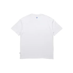 Tricou unisex cu mâneci scurte și aplicații Pics, alb