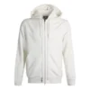 Tricouri casual cu glugă, cu fermoar integral, unisex, albe