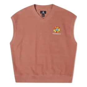 Vestă din tricot cu model în zig-zag, mărime asiatică „Mineral Clay”