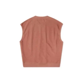Vestă din tricot cu model în zig-zag, mărime asiatică „Mineral Clay”