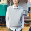 Vestă din tricot dublu twill, mărimi asiatice „Gri”