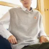 Vestă din tricot dublu twill, mărimi asiatice „Gri”