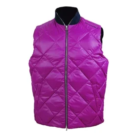 Vestă matlasată din puf, mărimi asiatice „Purple”