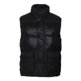 Vestă pufoasă din puf, mărimi asiatice „Negru”