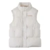 Vestă Super Puffer sintetică, mărimi asiatice „Cream White”