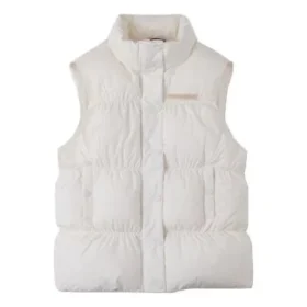 Vestă Super Puffer sintetică, mărimi asiatice „Cream White”